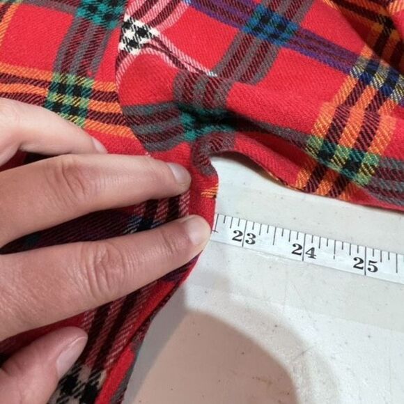 Pendleton Men Lobo Plaid Pure Wool LS Button Down Shirt Red Black Medium Hunting - Picture 3 of 7